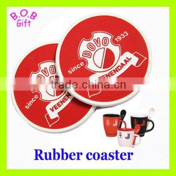 hot selling flat soft pvc rubber coaster