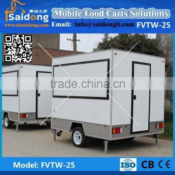 FVTW-25 Mobile food cart/snack food cart/street food vending cart for sale