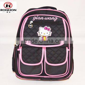 3D cartoon characters multi-compartments kids hello kittly series school bag