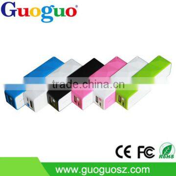 Guoguo 2016 High Quality Colorful 2000mAh Mini Portable Mobile Power Bank