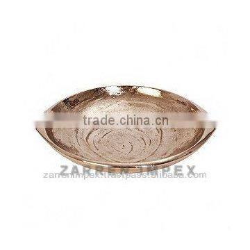 Aluminum Serving Dish Nickle Plated 12"