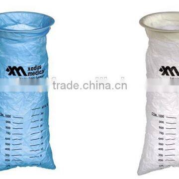 standard size medical vomit bag with rigid neck/vomit bag holder/plastic sickness bag
