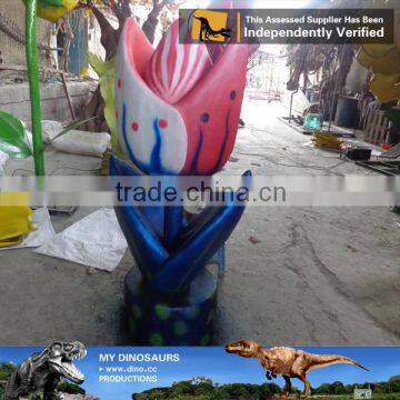 MY Dino-C091 High simulation animatronic plants fiberglass tulips