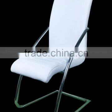 new hot selling white leather dining chair