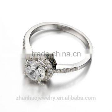 hot sale latest synthetic diamond ring aaaaa cubic zirconia ring for decoration