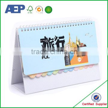 high quality factory price foldable silk screen printed calendar printing with paper board material