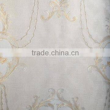 Hot Selling Deep Embossed Flower Basket Pattern Vinyl Wallpaper photo-3