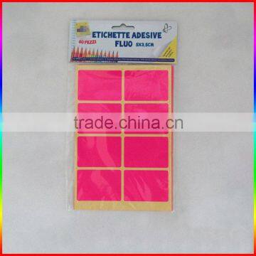 Magenta Fluorescent Wall Sticker, Book Paper Sticker photo-2