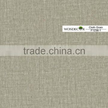 melamine decorative paper for laminate hpl/mdf decor paper of cloth grain decorative paper for furniture