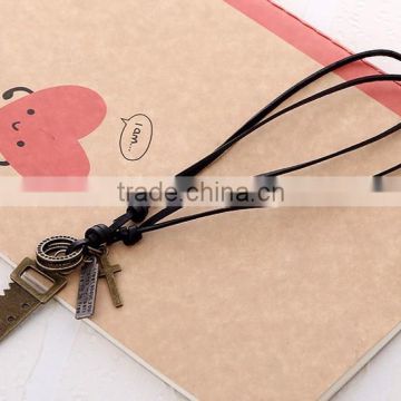 N0016 wholesale Scissors leather necklace fashionable design latest necklace