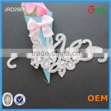 Hot Sale Cheap Crystal Applique for Wedding Rhinestone Applique photo-5