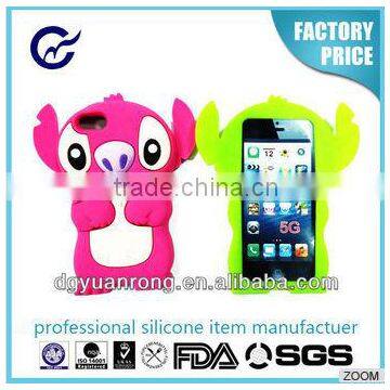 2014 high quality Latest design animal silicon case for iphone 5
