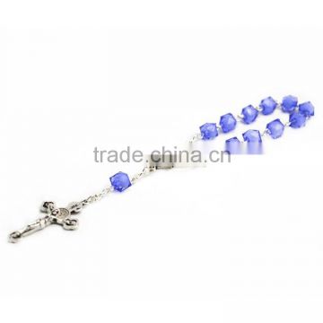 decade rosary ,fashion acrylic beads,religious acrylic decade rosary bracelet