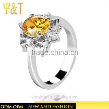 Jingli Jewelry High End Crystal Silver Ring (YJ-399)