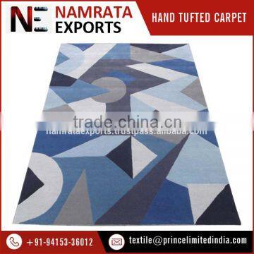 Modern Design Hand Tufted Cut Pile Wool Carpet; Latexted Back with Cotton Cloth