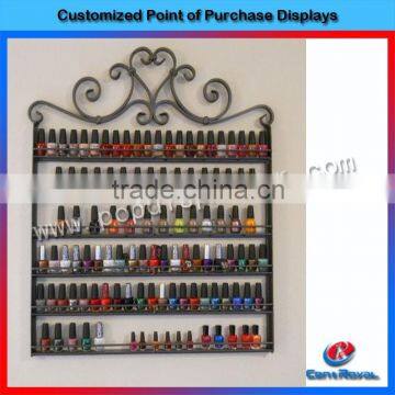 Custom Flower Style Metal wall mounted nail polish display rack