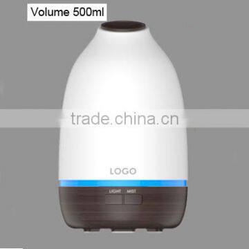 Ultrasonic now electric wholesale 500ml aroma essential oil diffuser humidifier private label with timer and 7 color light