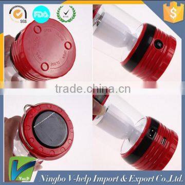 Portable Led Solar Camping Lantern Lamp with mobile phone charger