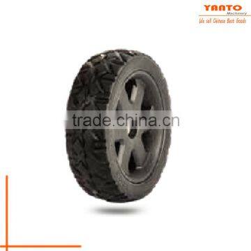 Yanto Hardware Semi-Pneumatic Rubber Replacement Tire Lawn Mower Rear Wheel Set