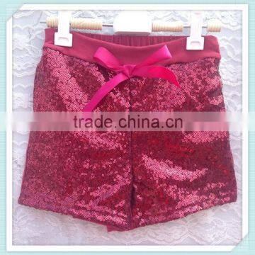 Girls Summer Hot Sequin Shorts Wholesale Cotton Sexy Girls Short Pants With Bow New Style Pants Baby Pants Fashion Girl Clothing