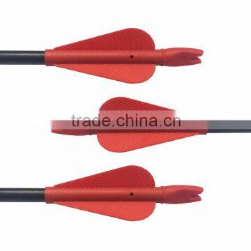 The Cheapest Fiberglass Arrow Steel Tip and Screw Point Red Vanes Nock Arrow photo-2