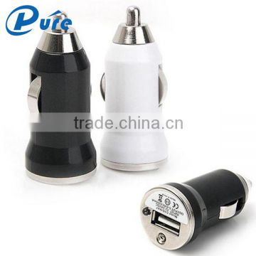 5V 1A bullet car charger ABS shell material car usb charger for cell phone/ipad single Port Car adapter