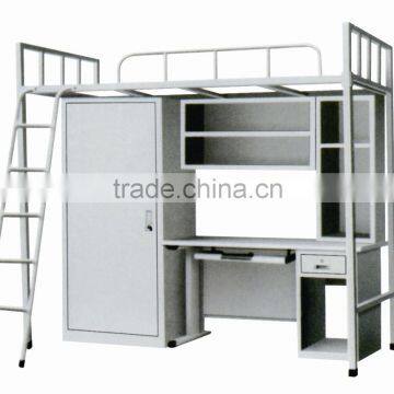 Professional Heavy Guage Steel Metal high school bunk beds with Locker