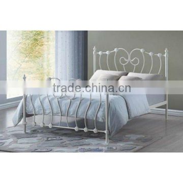 Modern elegant design queen metal bed