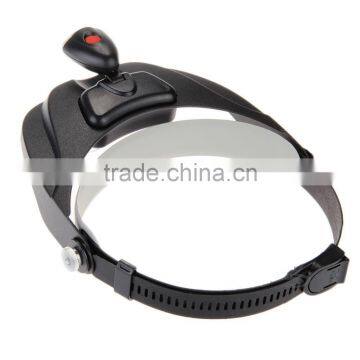 Kawachi 4 Lens Hands Free Head Magnifying Glass Magnifier LED Light Loupe photo-4