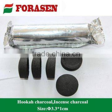 Round golden hookah charcoal