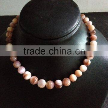 Top quality pink strand pearl necklace