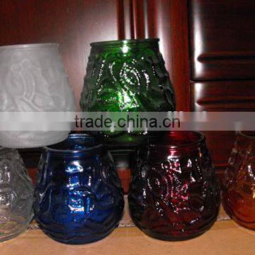 painted glass candle holder for Christmas Day( HLTH-V028 )