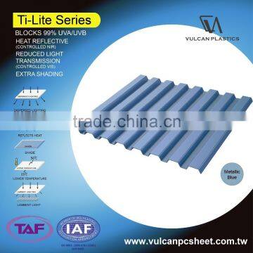 Plastic Polycarbonate Silver Laminated Sheet (Ti-Lite Metallic Blue Series) photo-3