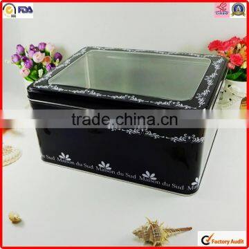 decorative large container metal rectangle tin boxes for cakes