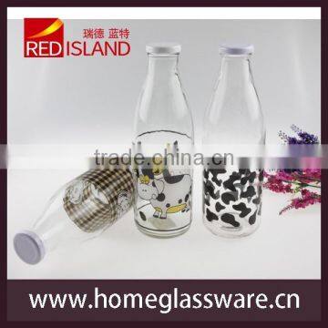Wholesale 1L Glass Milk Bottle With Printings photo-2
