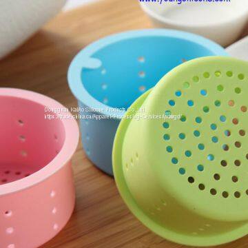 Candy Color Round Silicone Sink Drain Filter for Kitchen photo-2