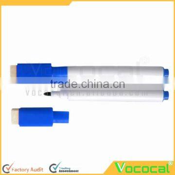 10 Pcs Rewritable White Board Dry Erase Markers Pens With Eraser Cap Blue photo-3