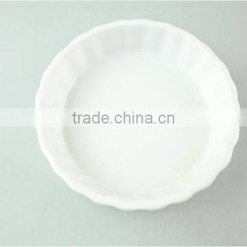 Stocklot Round Wave Shape White Ceramic Bakeware photo-2