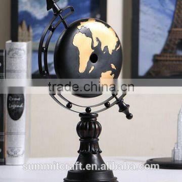 American Globe Desk Clock Resin Antique Globe Clock photo-5