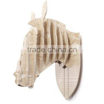 Wall Hanging Wood Crafts Zebra Head Decoration photo-4