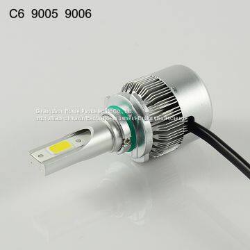 Led Headlight C6 9005 9006 Cob 30W/Bulb(60W/Set) 6400lm/set(3200lm/b LED COB LED Headlight Bulbs Hi/Lo