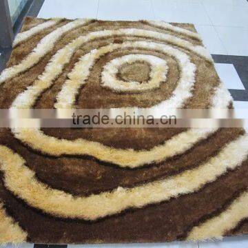 Thick Vibrant Blue 3D Style Floral Sparkle Mat Deep Glossy Shag Pile Floor Rugs photo-6