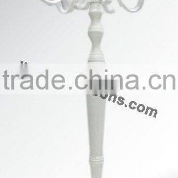 Wedding White Candelabra 5 Light With Flower Bowl( Optional) / Aluminium Candelabra for Decoration 90 Cms photo-4