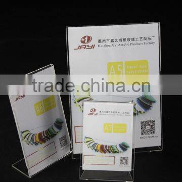 Clear Acrylic Upright Plexiglass Plastic Sign Holder With Slant Back Menu Ad Frame Table Card Display photo-4