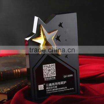 Customized New Design Top Quality Black Star Crystal Trophy photo-2