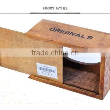 Customized wooden tissue box