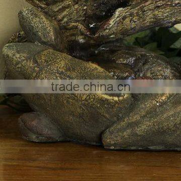 Fallen Log on River Rock Tabletop Fountain With LED Lights photo-3