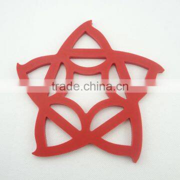 Five Star Shaped Anti-slip Silicone Table Mat Heat Resiatant Mat photo-3