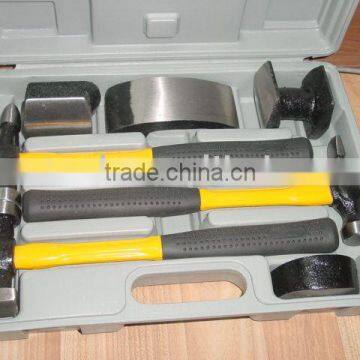 7 piece fiberglass handle hammer&dolly set