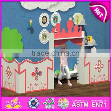 Best design kindergarten home indoor funny wooden kids playground W08C181